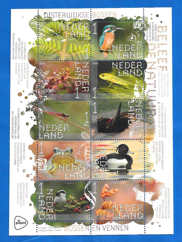 Beleef de natuur Oisterwijkse Bossen 2023 (postzegelvel), Verzenden