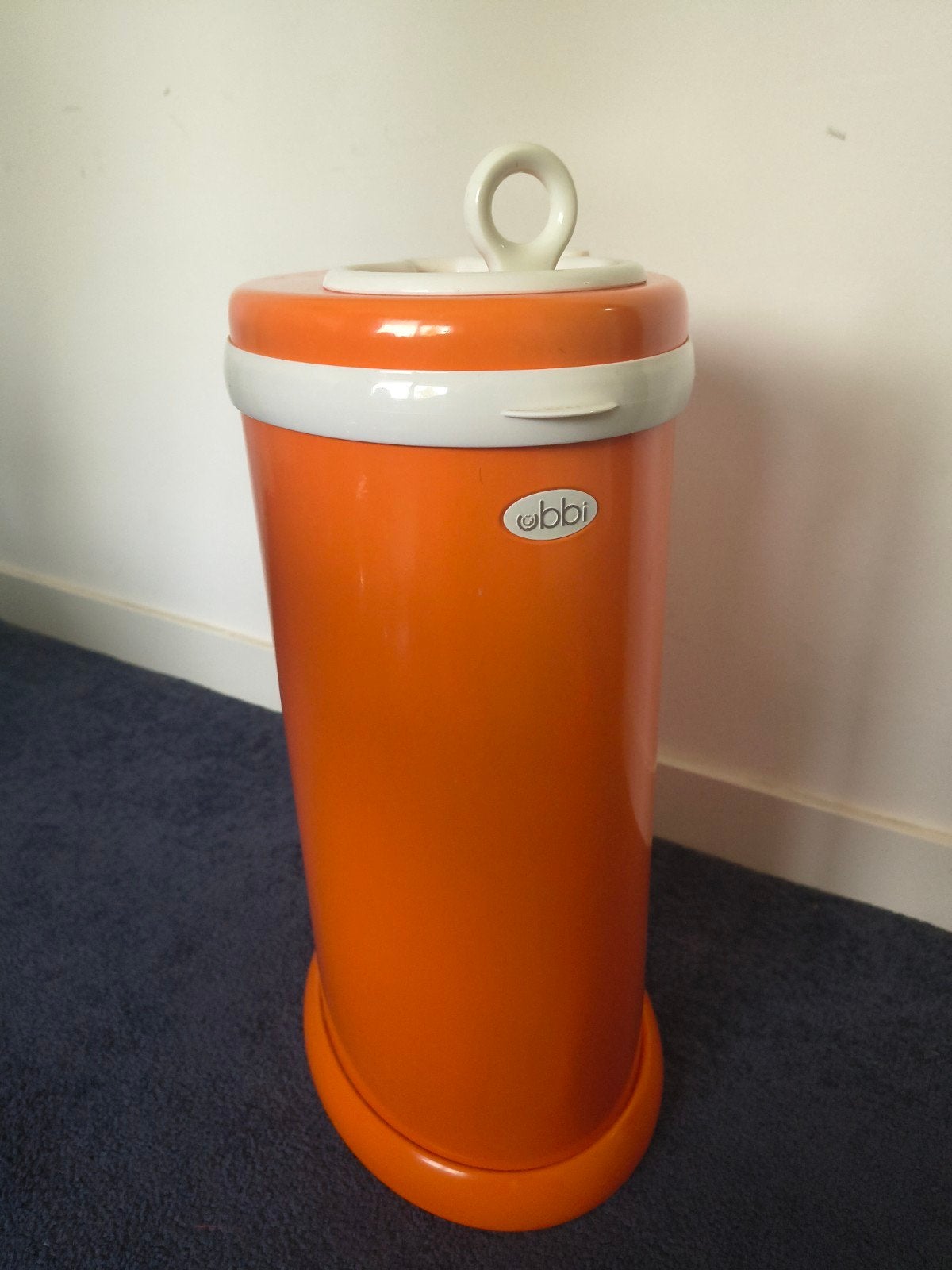 Ubbi luieremmer oranje - geurvrij en zonder patronen, Ophalen of Verzenden, Gebruikt
