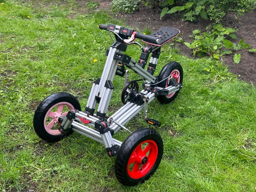Unieke zelfbouw skelter/loopfiets voor kinderen, Ophalen, Gebruikt, Velgrem