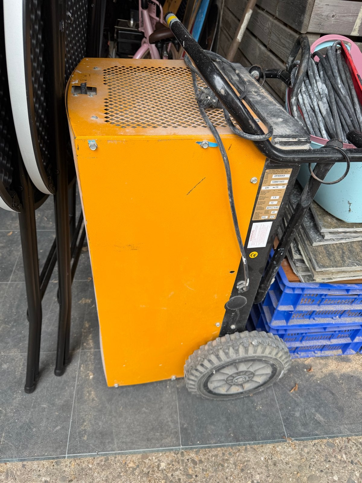 Dryfast DF 600ax bouwdroger, Ophalen, Gebruikt, Luchtontvochter