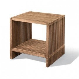 Kast stripe teak, Ophalen, Met plank(en), Teakhout, 50 tot 100 cm