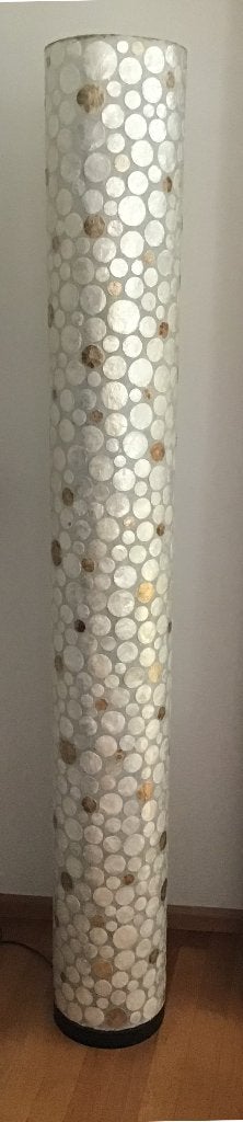 Capiz Schelpen Vloerlamp - 200 cm - Met Vloerdimmer, Ophalen, Gebruikt, E14 (klein), Modern, hotel chique, bohemian of landelijk interieur.