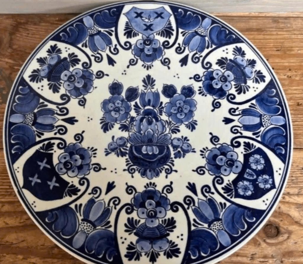 Delfts Blauw Bord Afscheid Suiker Unie Breda (24 cm), Antiek en Kunst, Ophalen of Verzenden