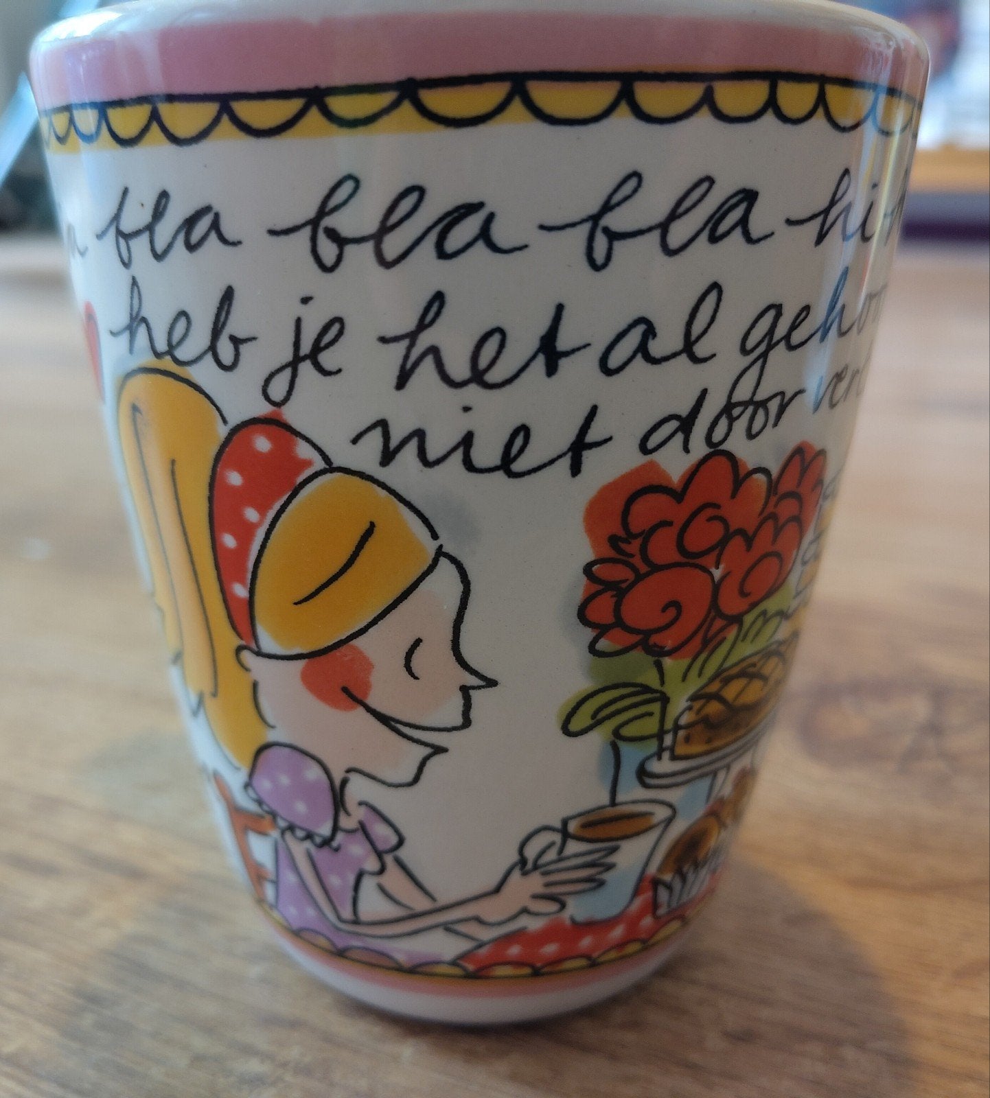 Leuke grote Blond Amsterdam mok, Ophalen of Verzenden, Zo goed als nieuw, Kop(pen) en/of Schotel(s), Aardewerk