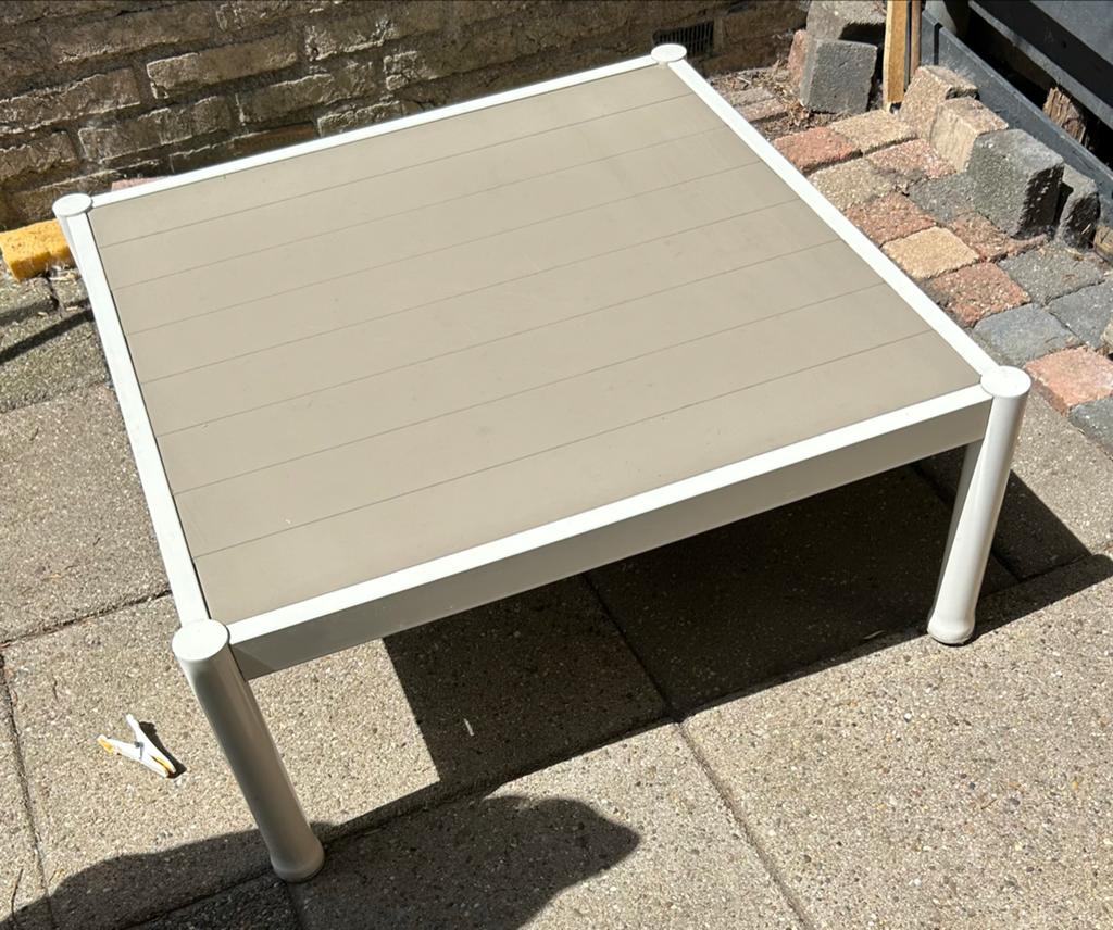Ikea Applaro salontafel/bijzettafel voor buiten, Tuin en Terras, Ophalen, Zo goed als nieuw, Vierkant, Aluminium