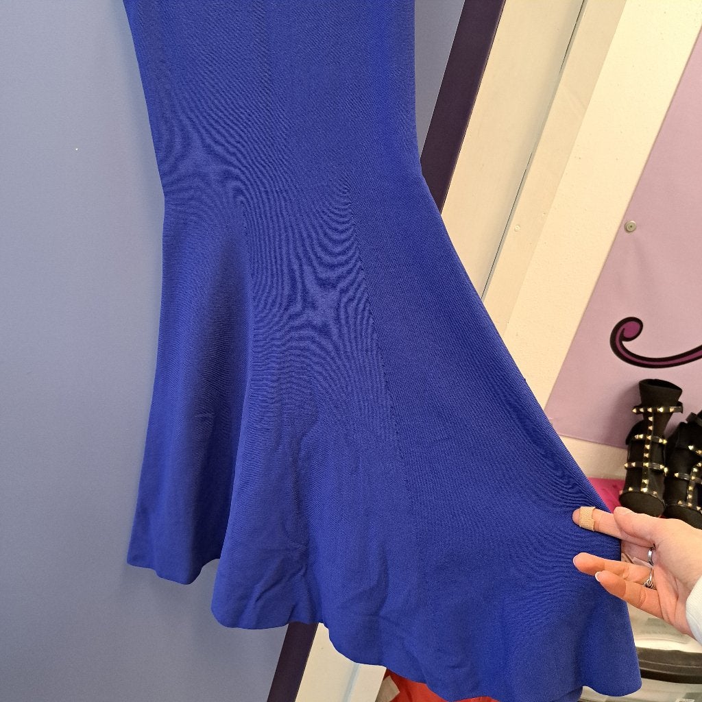 Nikkie kobalt blauwe jurk dikkere stof skaterdress XS 44995, Blauw, ., Nikkie, Ophalen of Verzenden