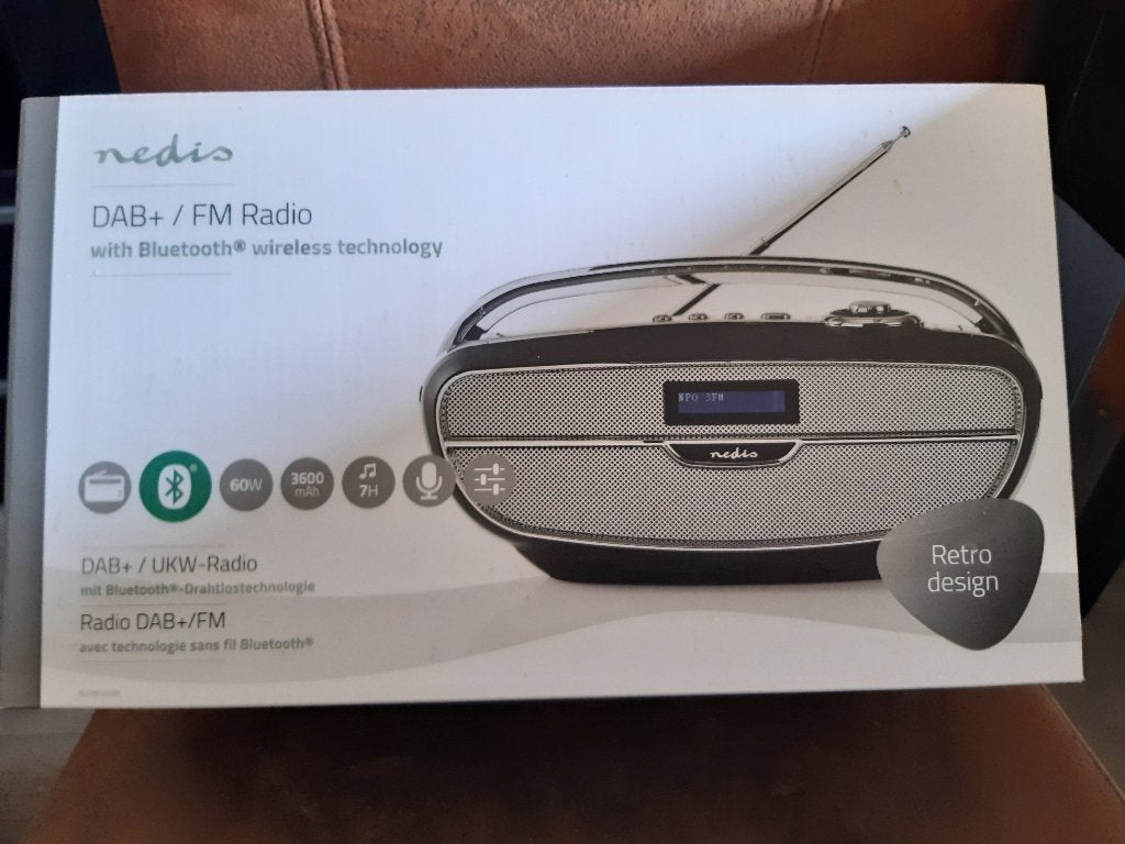 Nieuwe Nedis Retro Radio met Dab, Bluetooth, Subwoofer, Ophalen of Verzenden, Nieuw, Radio