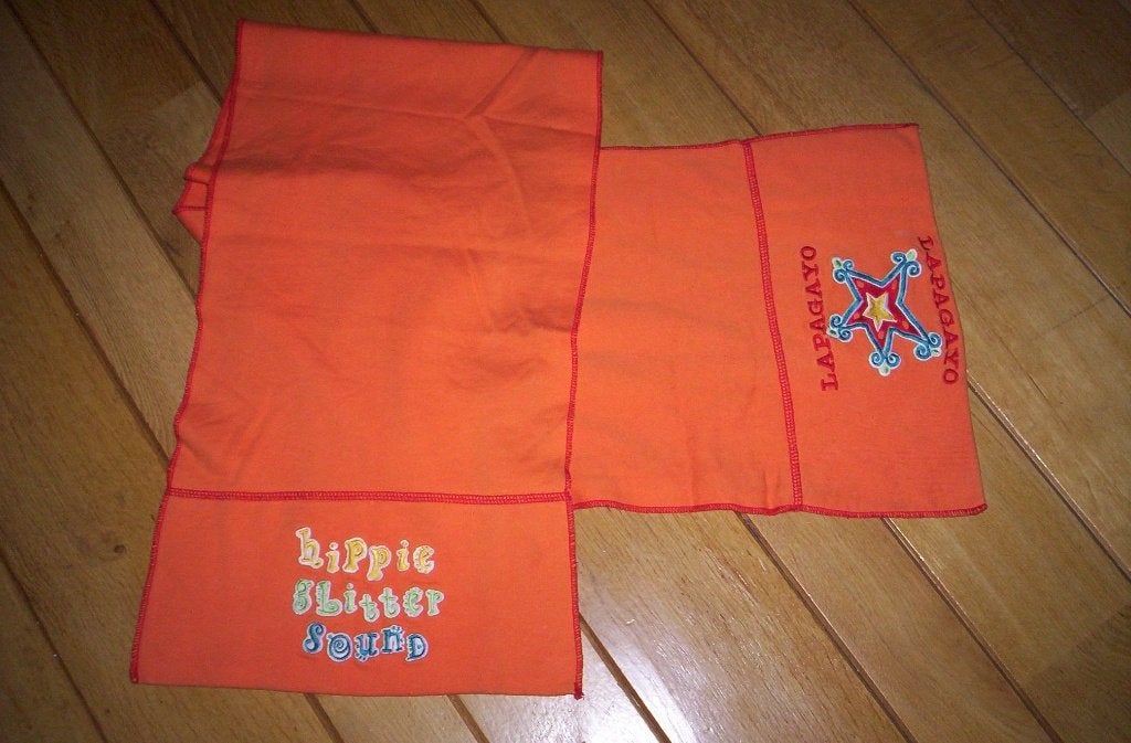 LAPAGAYO sjaal oranje, Kleding | Dames, Maat 46/48 (XL) of groter, Lapagayo, Ophalen of Verzenden, Zo goed als nieuw