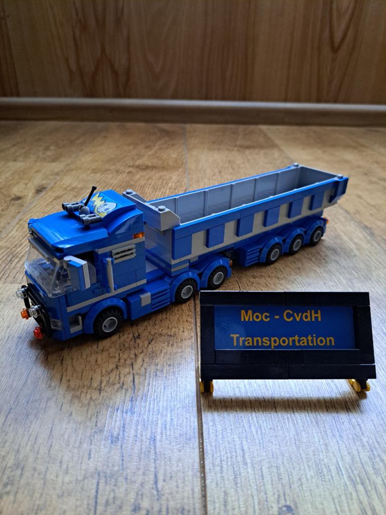 Lego City MOC Trekker met Kieptrailer, City, MOC (eigen creatie), Lego, Ophalen of Verzenden