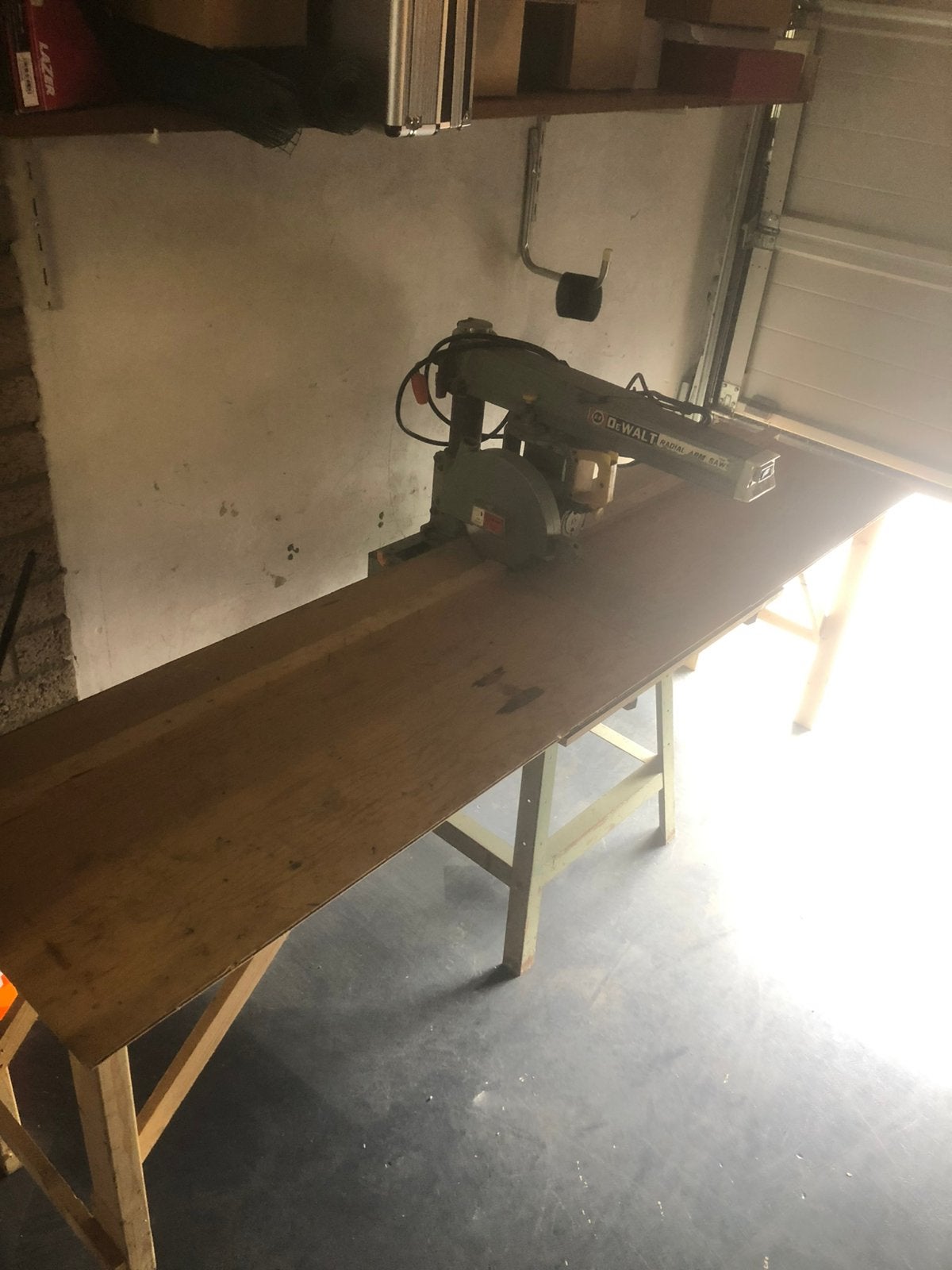 Dewalt radiaal afkortzaag, Doe-het-zelf en Verbouw, Gereedschap | Zaagmachines, Ophalen, Gebruikt, 70 mm of meer, Afkortzaag