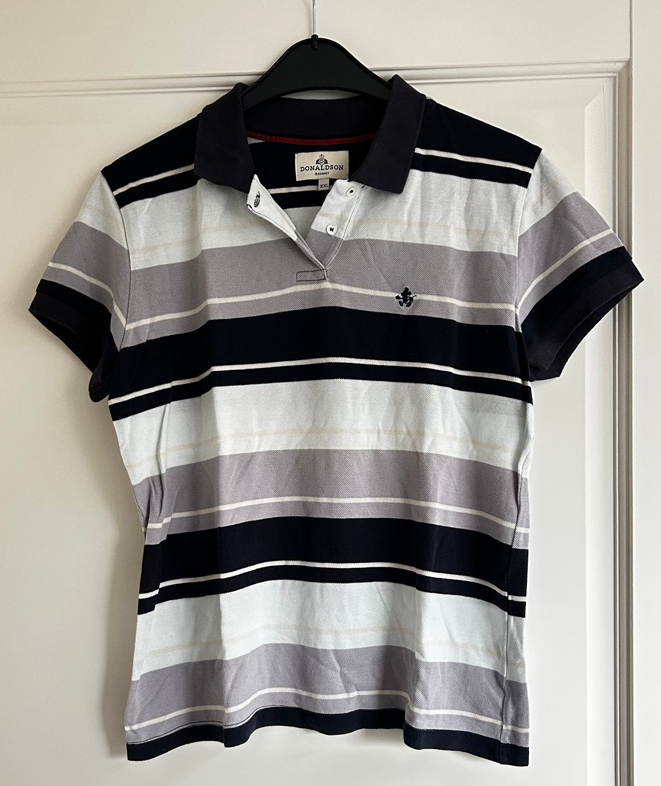 Dames shirt vintage Donaldson, Blauw, Maat 46/48 (XL) of groter, Ophalen of Verzenden, Korte mouw