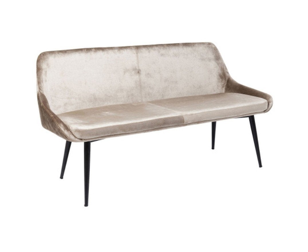 Eetkamerbank Kare Design Champagne fluweel, Ophalen, Nieuw, Tweepersoons, Beige