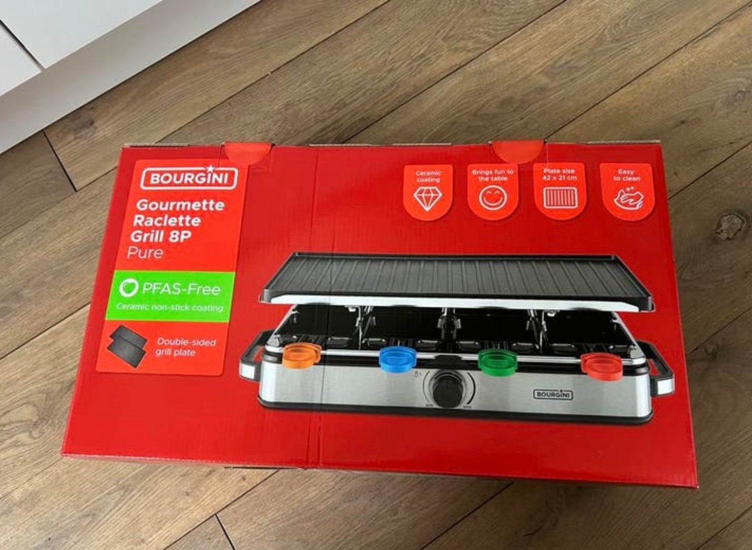Nieuwe Bourgini Gourmette Raclette Grill Set (8 Personen), Ophalen of Verzenden, Nieuw