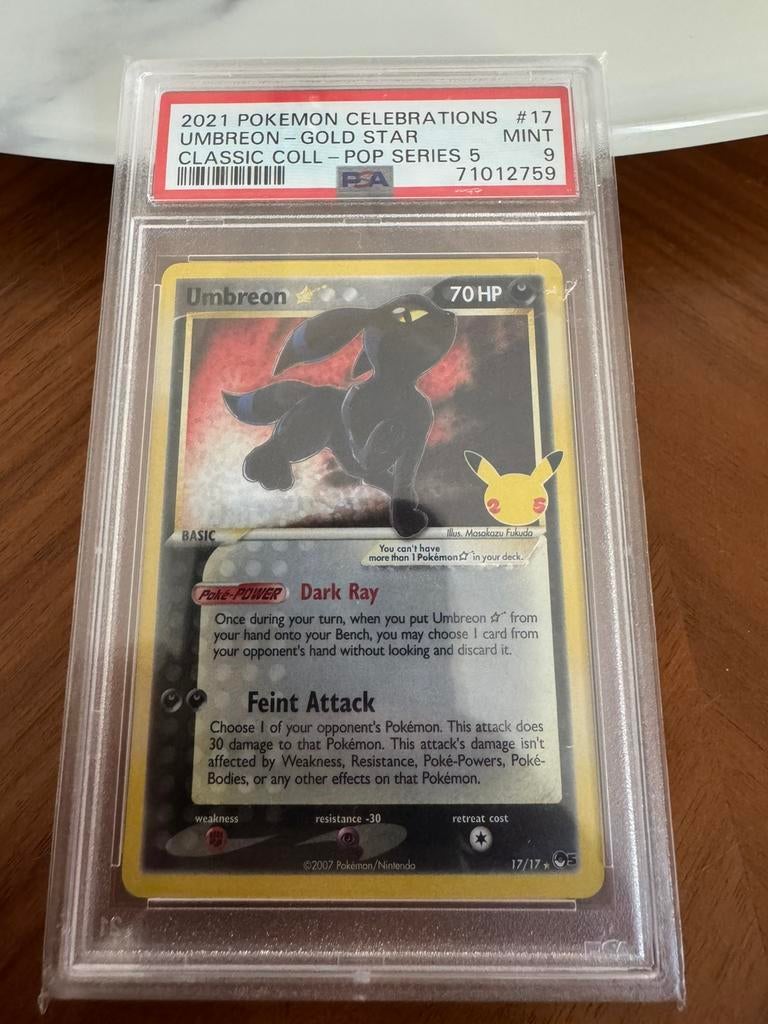 Pokemon || Umbreon || PSA 9, Ophalen of Verzenden, Zo goed als nieuw