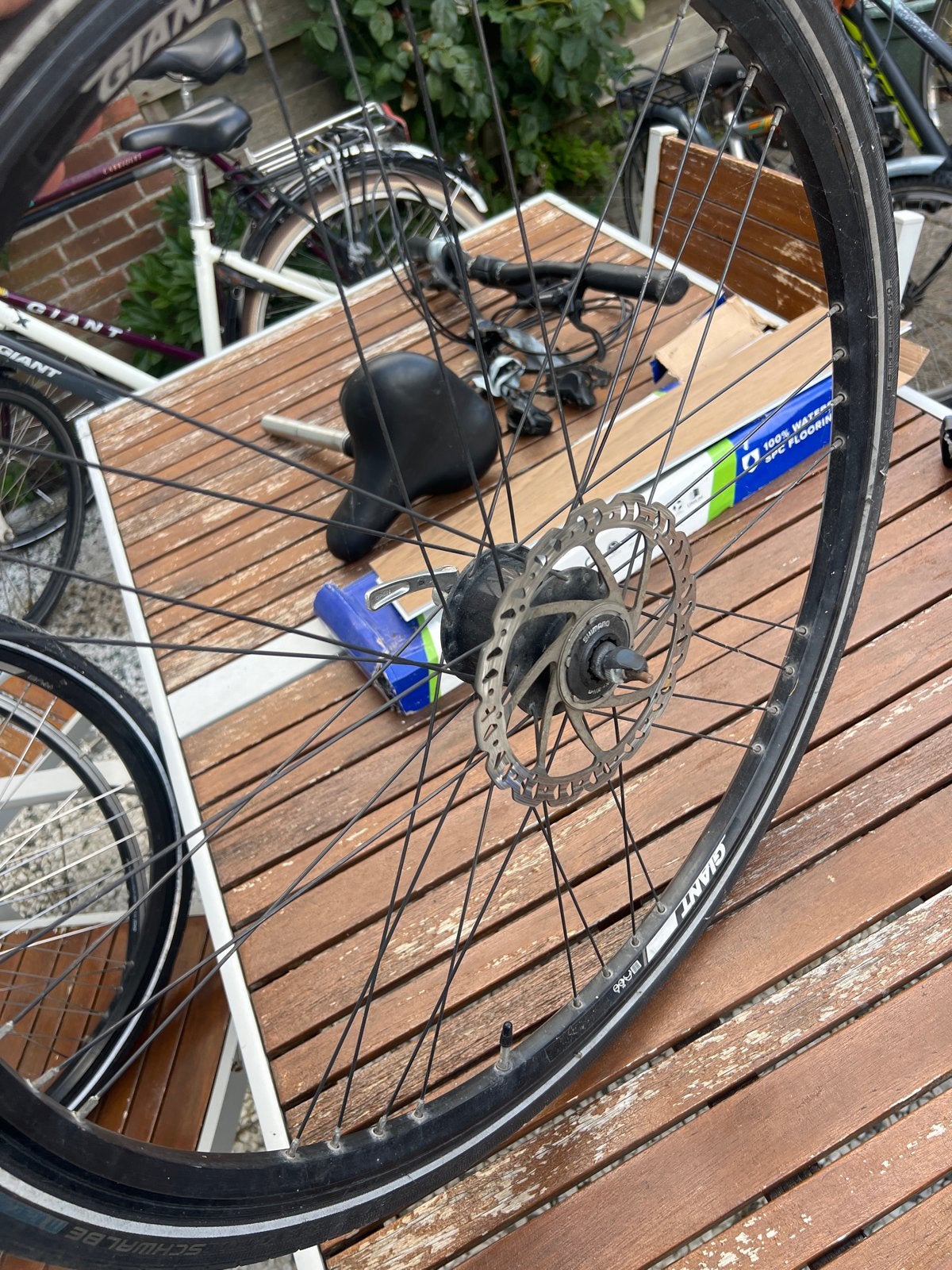 Giant Wiel met Shimano Alfine Naafdynamo en Schijfrem, Gebruikt, Aluminium, Ophalen, Elektrische fiets