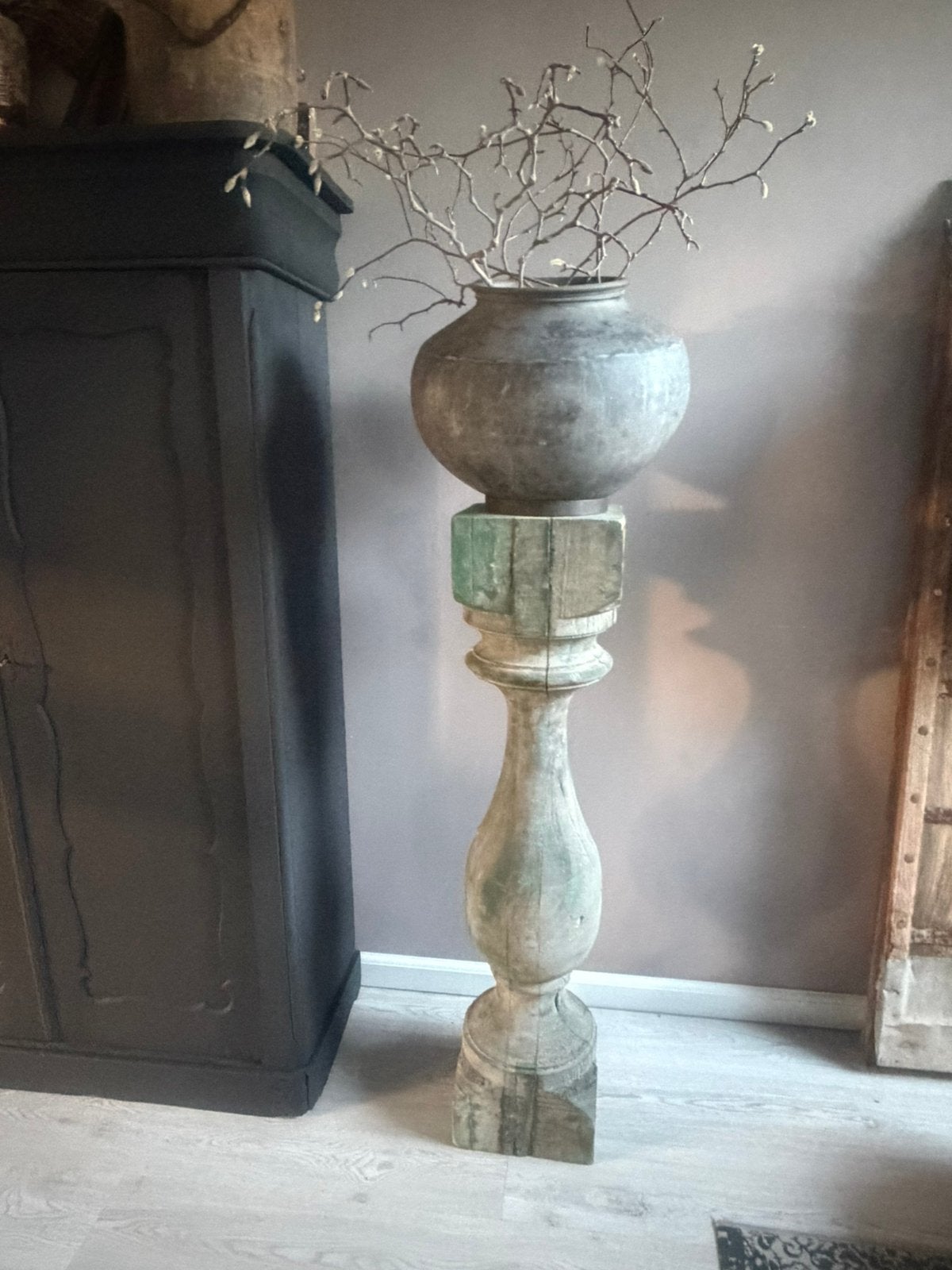 Unieke houten balluster, mooi in Hoffz, Aura interieur, Hout, Gebruikt, Ophalen of Verzenden, Landelijk