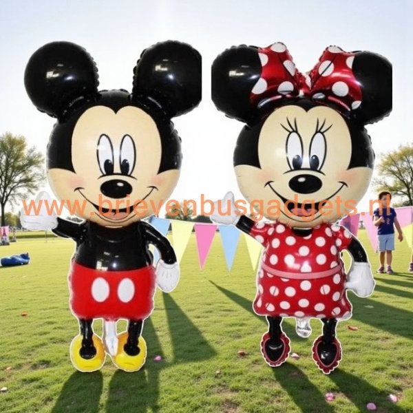 Mickey Mouse of Minnie Mouse ballon, Versiering, Verjaardag, Nieuw, Www.brievenbusgadgets.nl