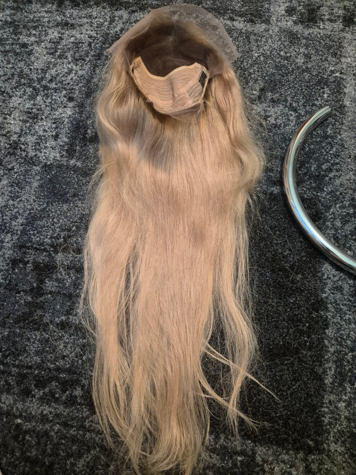 lace wig haarwerk pruik echt haar blond met kleine uitgroei, Verzenden, Nieuw, Pruik of Haarverlenging