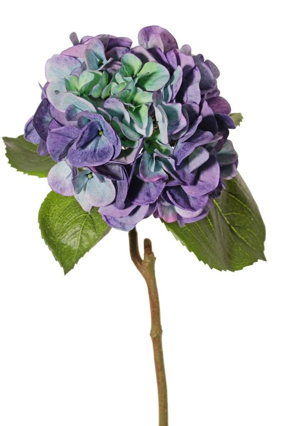 Zijden Hortensia 60cm, Kunstbloem, Ophalen of Verzenden, Overige merken, Blauw