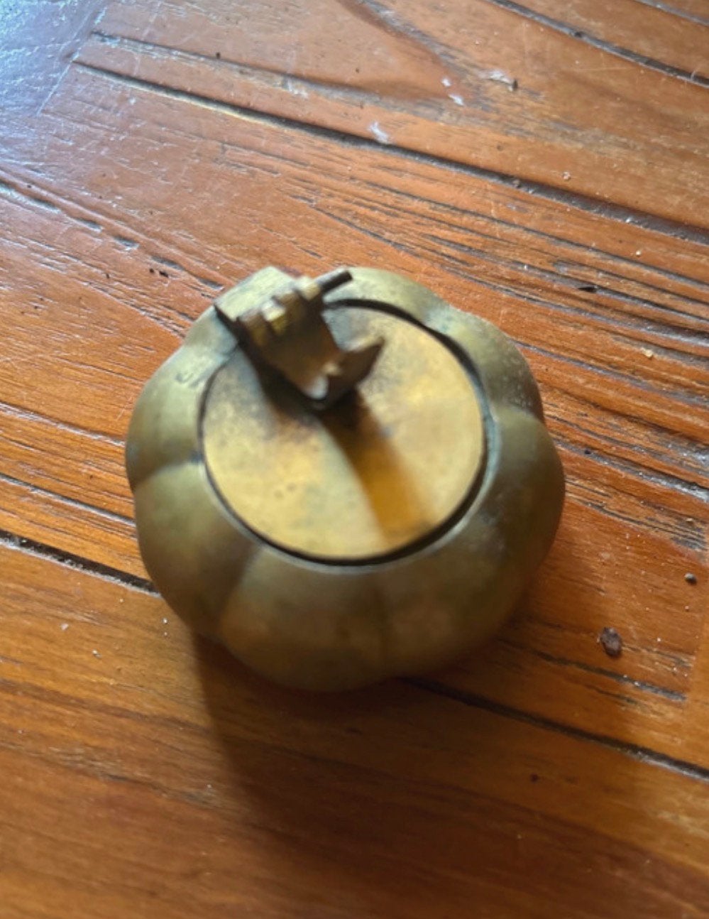 Koperen antieke messing pompoen asbak, Ophalen of Verzenden, Koper