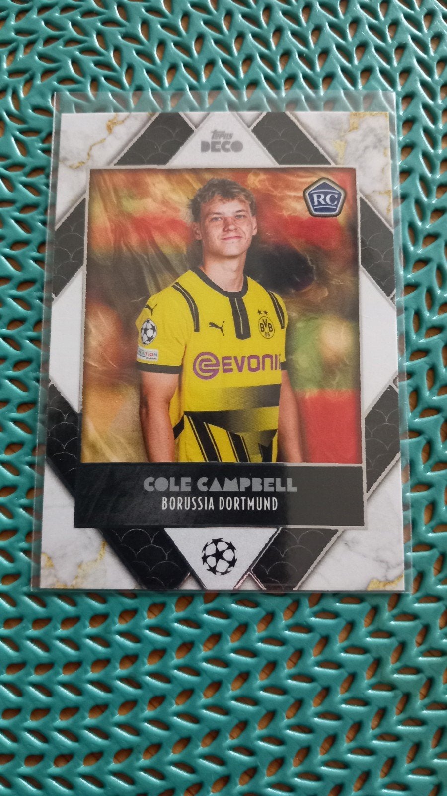 Cole Campbell Borussia Dortmund Topps Deco RC Spelerskaart, Verzenden, Zo goed als nieuw, Buitenlandse clubs, Spelerskaart
