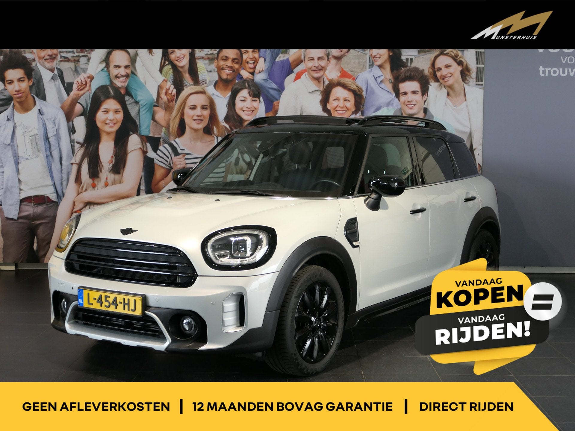 MINI Countryman 1.5 Cooper MINI Yours - Occasion Lease vanaf, Auto's, 136 pk, Gebruikt, Countryman, Wit