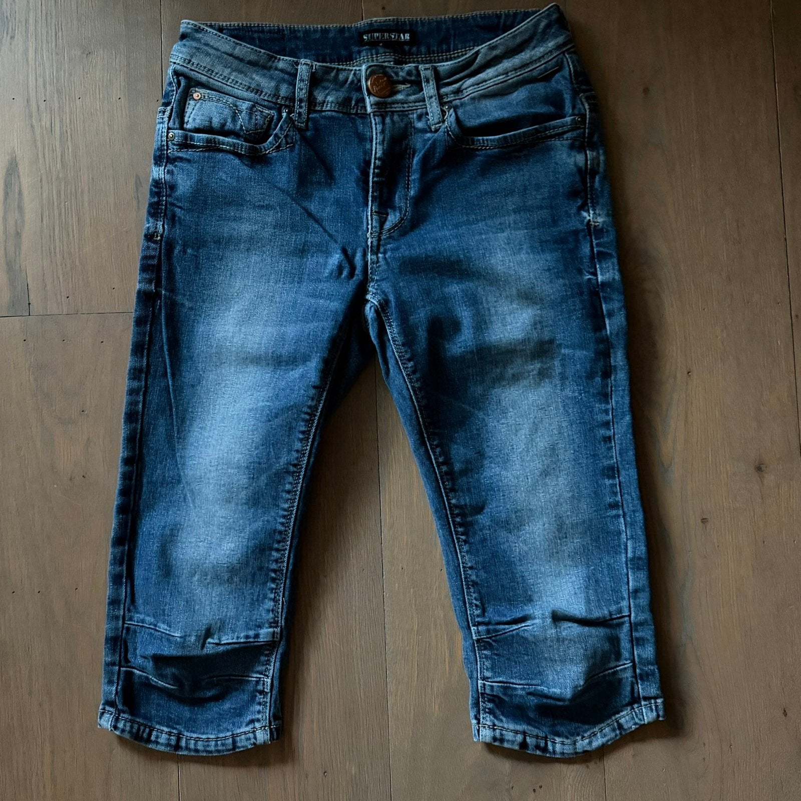 Capri jeans Superstar mt 36 (vrprs is incl vzk binnen NL), Kleding | Dames, Ophalen of Verzenden, Zo goed als nieuw, Blauw, W28 - W29 (confectie 36)