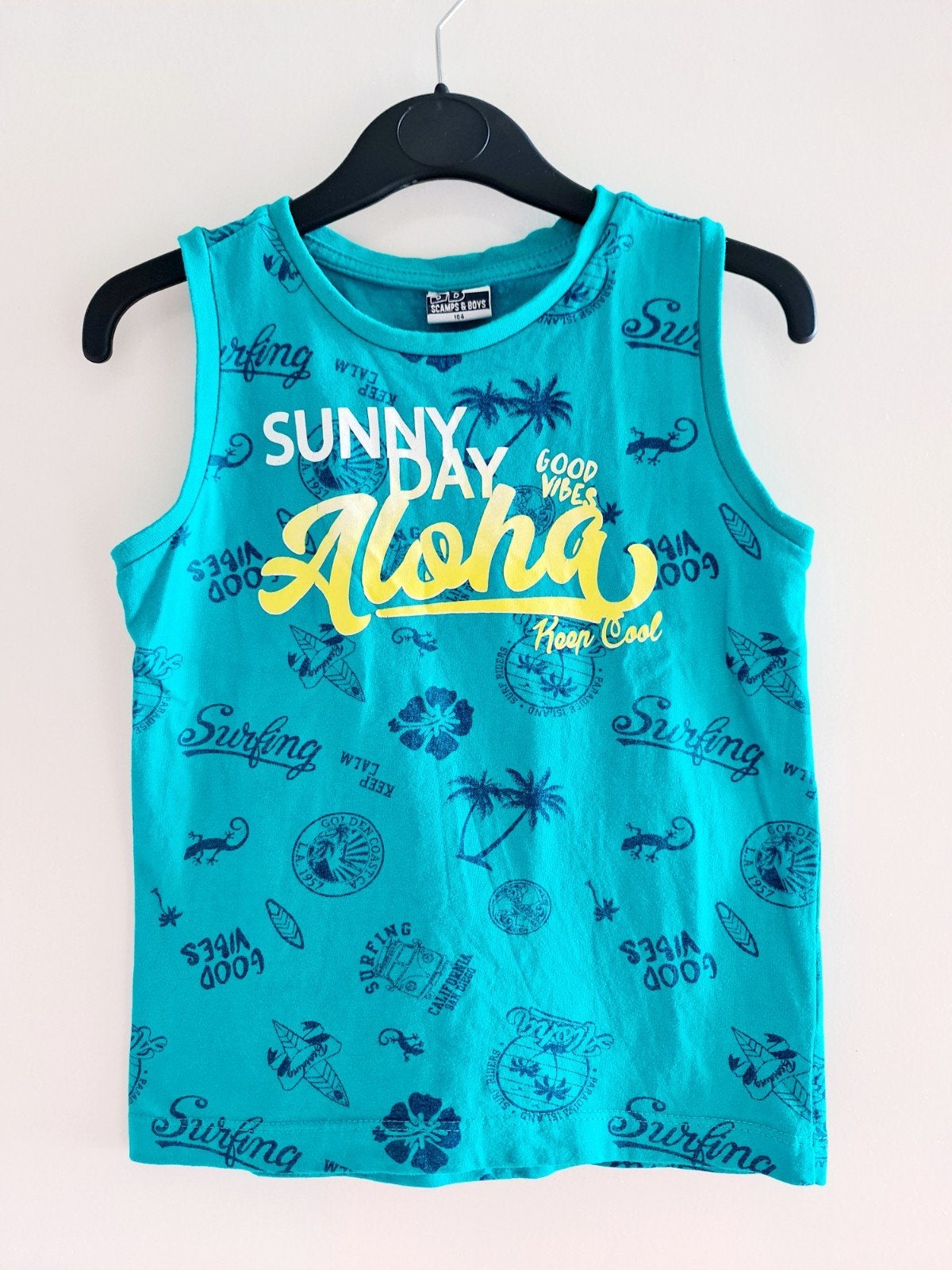 Turquoise hemdtruitje maat 104, Kinderen en Baby's, Zo goed als nieuw, Shirt of Longsleeve, Jongen, Scamps & Boys