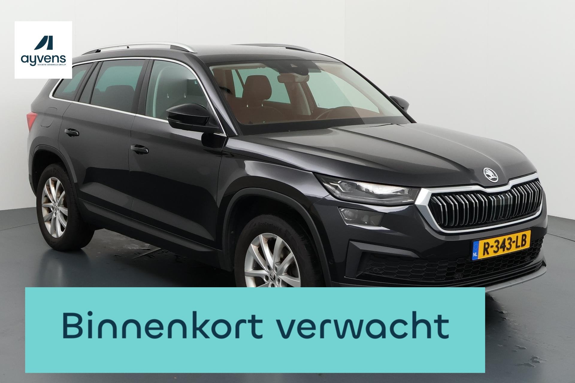 Skoda Kodiaq 1.5 TSI Business Edition Plus Zakelijk comfort, Auto's, 4 cilinders, 150 pk, Leder en Stof, Zwart