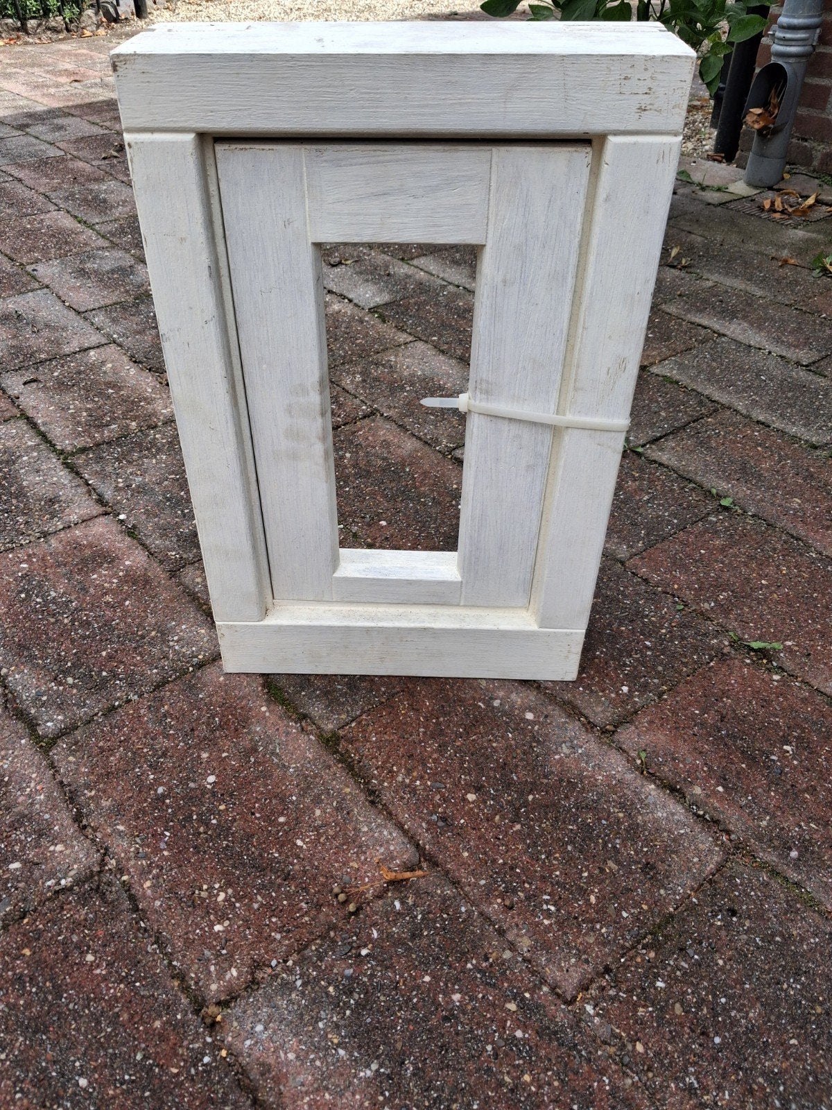 toilet raampje van hardhout., Ophalen, Hout, Raamkozijn, Minder dan 75 cm