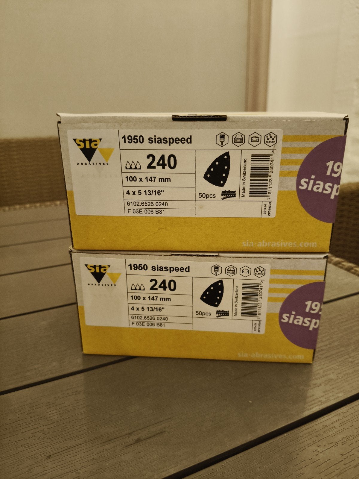 Sia Siaspeed 1950 schuurpapier P240 (50 stuks), Ophalen of Verzenden, Nieuw, Overige typen