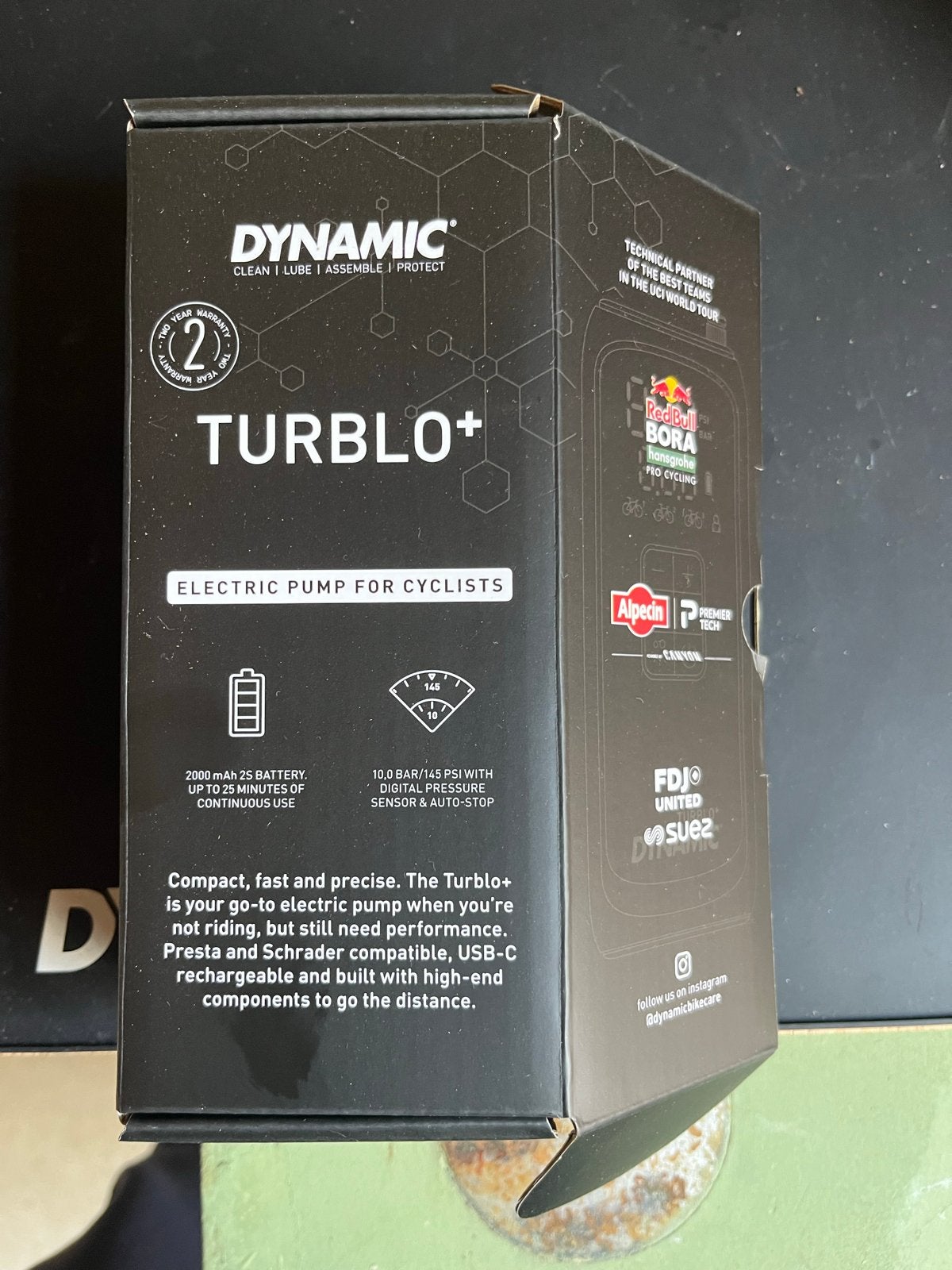 Dynamic TurBLO+ Elektrische Fietspomp voor Fietsers, Ophalen of Verzenden, Drukmeter, Nieuw