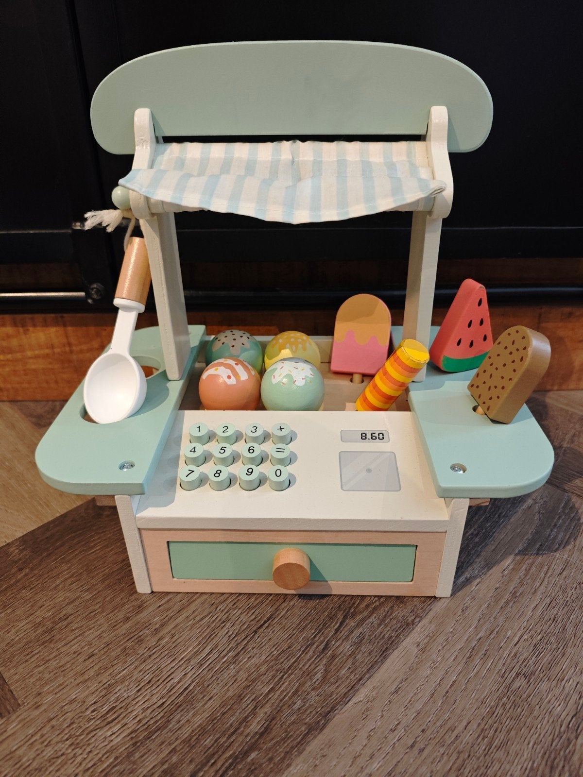 Houten IJskar Speelset voor Kinderen, Kinderen en Baby's, Ophalen, Zo goed als nieuw, Knutselen