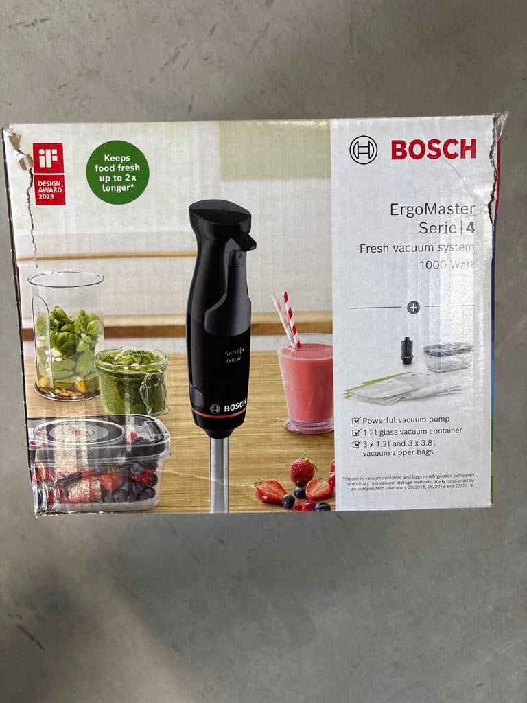 Bosch ErgoMaster Serie 4 staafmixer met vacuümsysteem, Bosch, -, 1 tot 2 liter, -