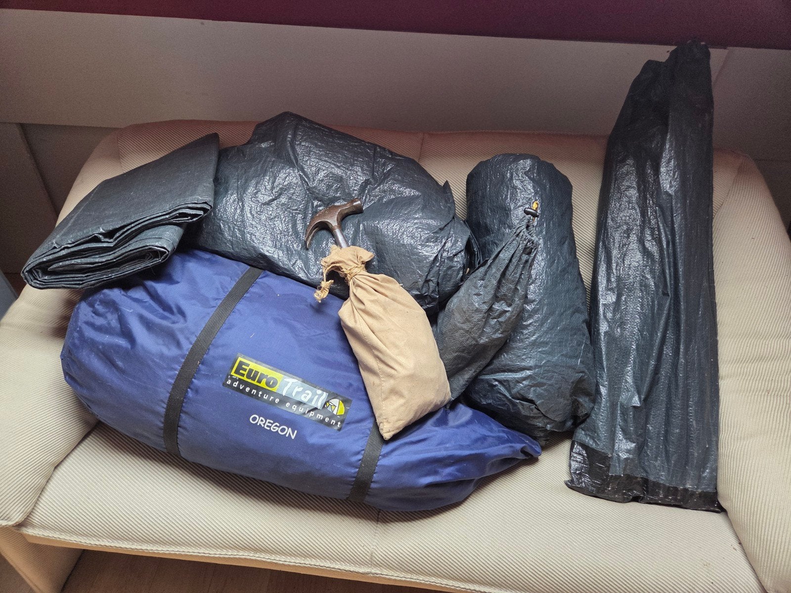 Eurotrail tent 4 personen, Caravans en Kamperen, Tenten, Ophalen, Gebruikt