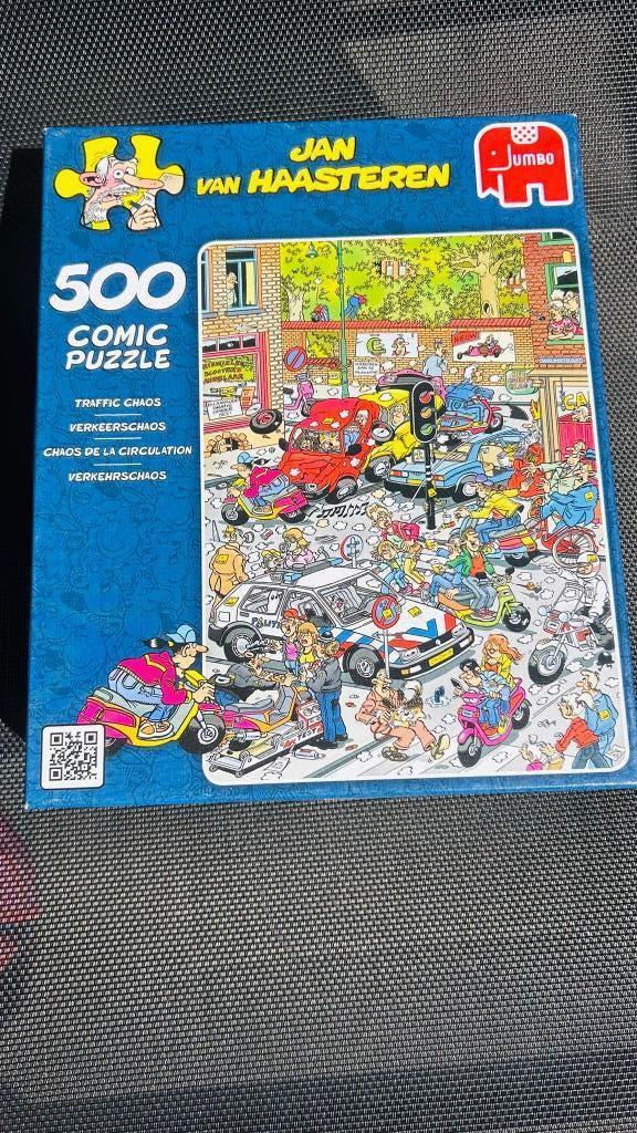Puzzel Jan van Haasteren 500 stukjes Traffic chaos Jumbo, Ophalen of Verzenden, 500 t/m 1500 stukjes, Zo goed als nieuw, Legpuzzel
