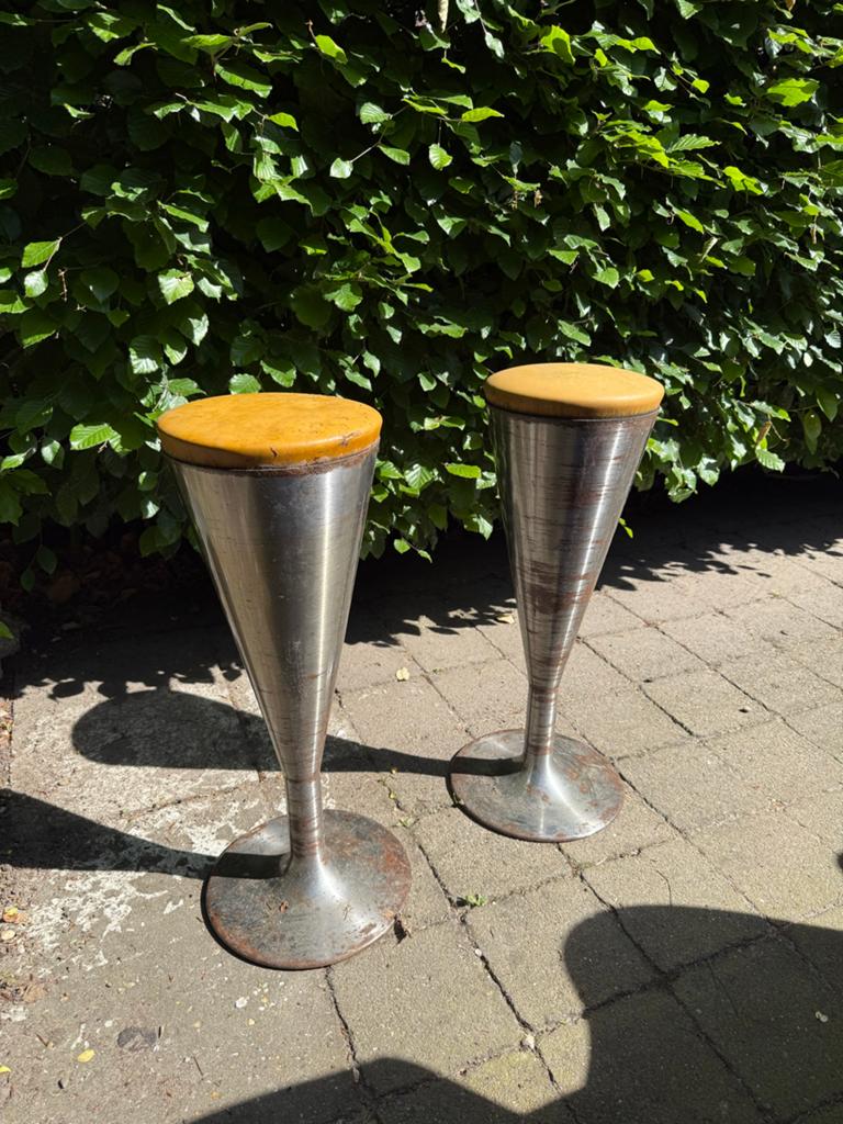Set van 2 Leo Thafvelin barkrukken voor Johanson Design, Ophalen, Gebruikt, Met voetsteun, 60 tot 90 cm
