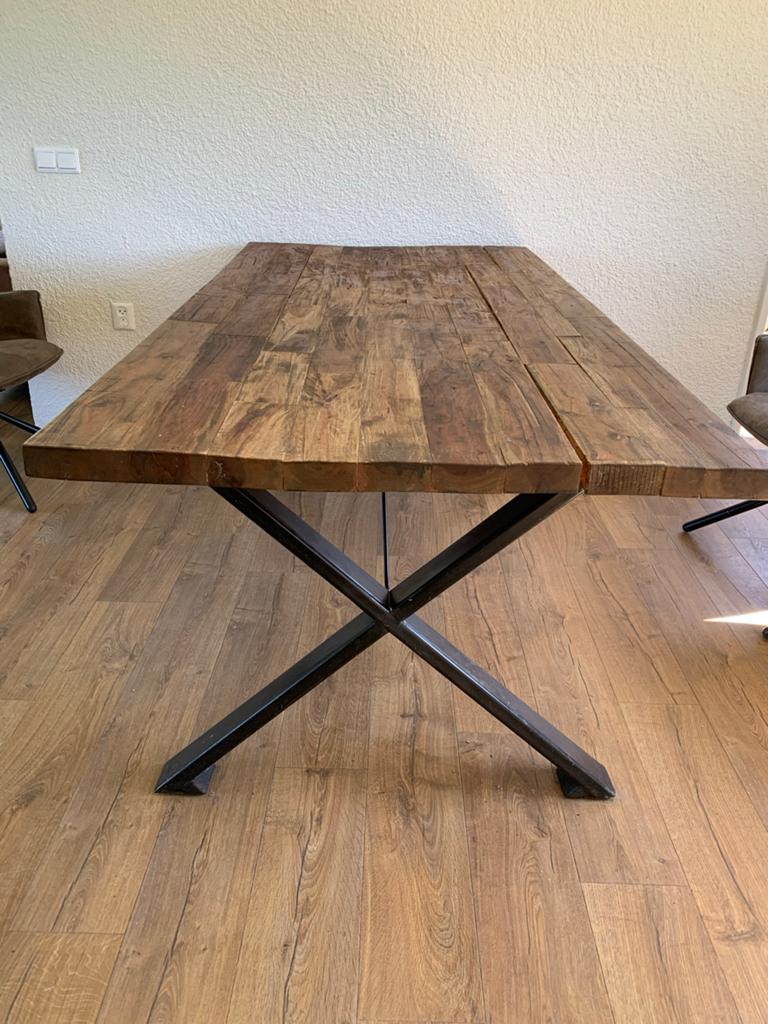Eettafel, Huis en Inrichting, Tafels | Eettafels, Ophalen, Gebruikt, 50 tot 100 cm, Vijf personen of meer