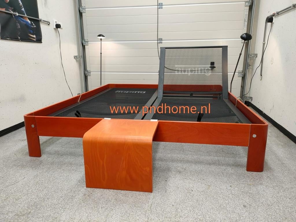 Auping Auronde bed 180 x 200 met verstelbare bodems, Verstelbaar, Bruin, Tweepersoons, Ophalen of Verzenden