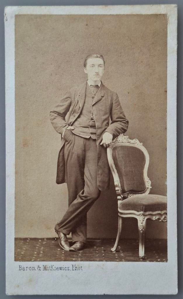 236 cdv Nederlander Joseph Meddens uit Groningen, Ophalen of Verzenden, Voor 1940, Gebruikt