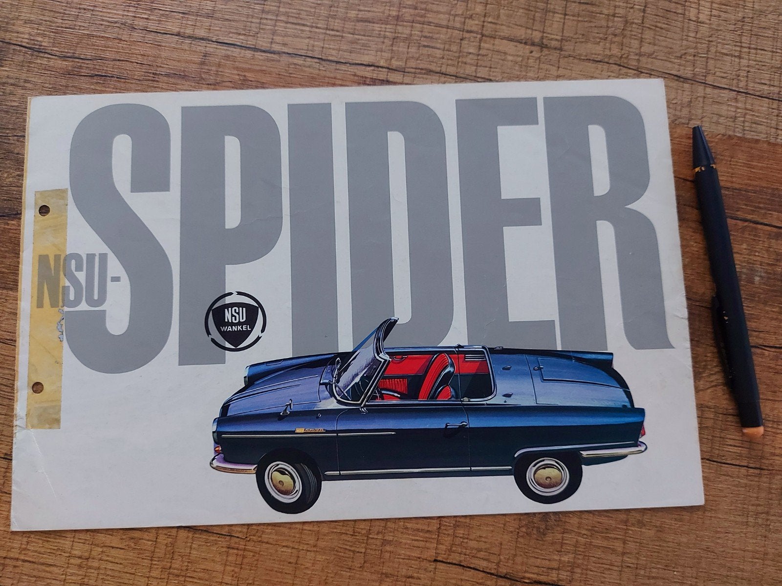 NSU Spider oude folder NL geperforeerd, Ophalen of Verzenden, Zo goed als nieuw, Overige merken