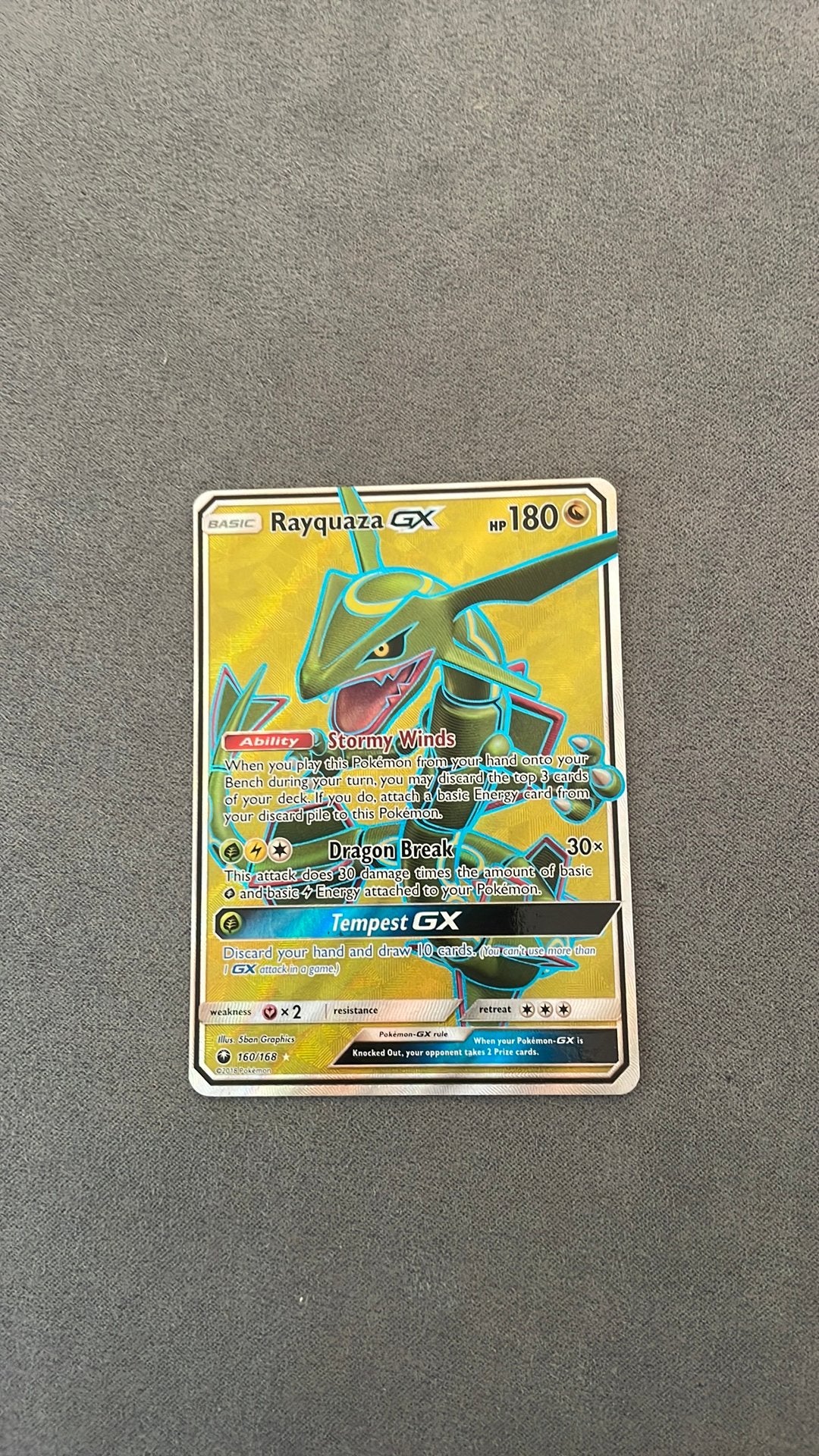 Rayquaza GX #160, Ophalen of Verzenden, Zo goed als nieuw