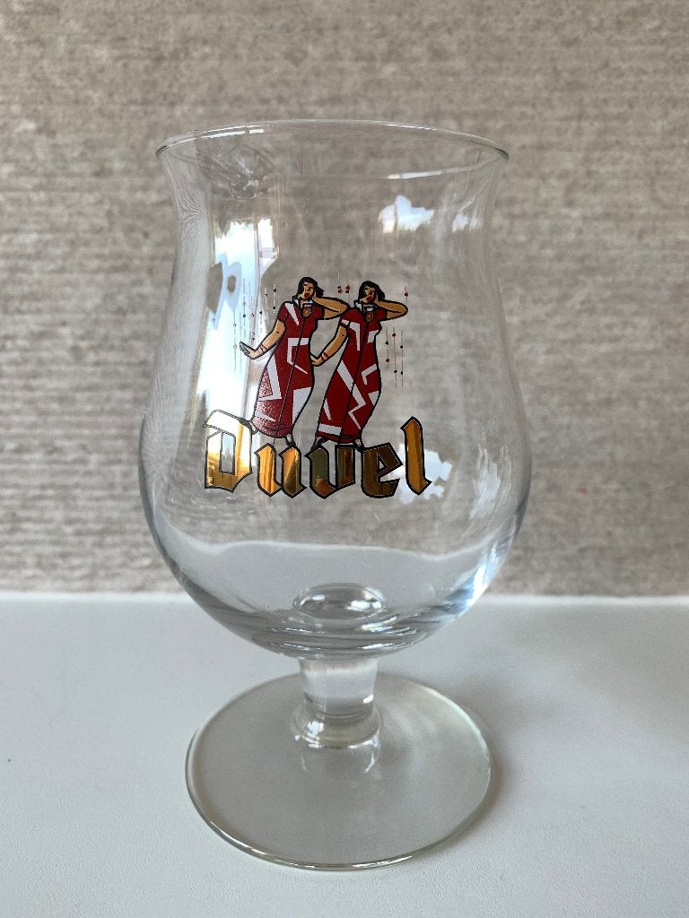 Collectors bierglas Duvel glas dansende dames 2004, Verzamelen, Biermerken, Ophalen of Verzenden, Zo goed als nieuw, Glas of Glazen
