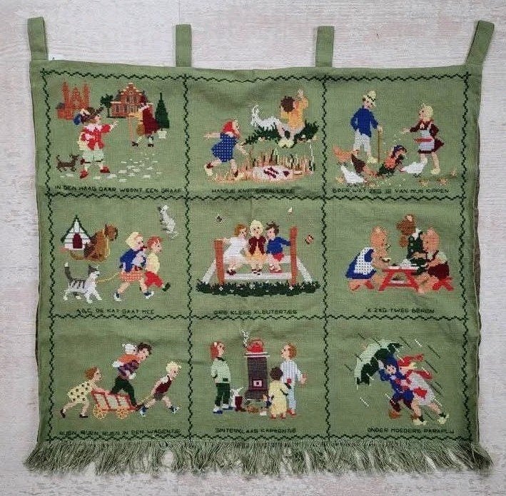 Oude kinderliedjes wandkleed, Ophalen of Verzenden
