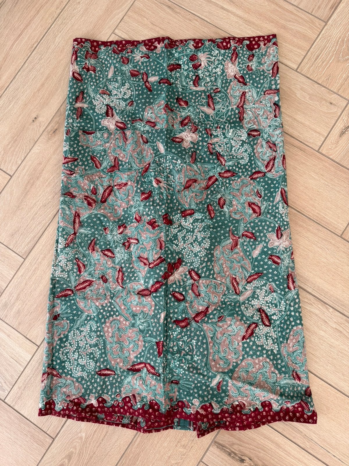 Batik Katoen, Kleding | Dames, Jurken, Zo goed als nieuw, Onder de knie, Ophalen of Verzenden