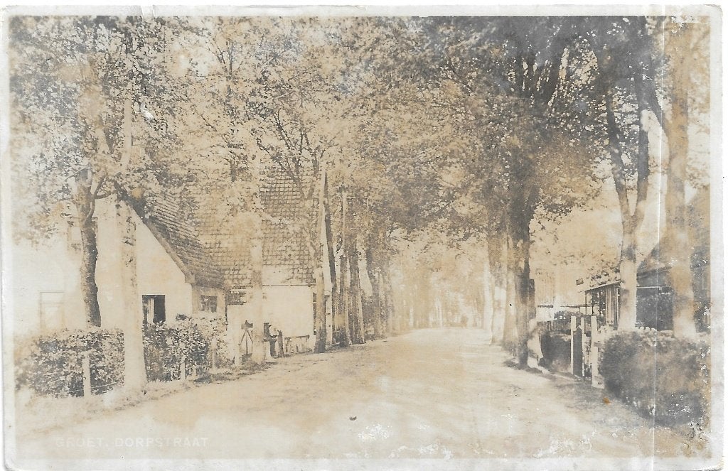 AK Groet - Dorpstraat, Verzenden, 1920 tot 1940, Gelopen, Noord-Holland