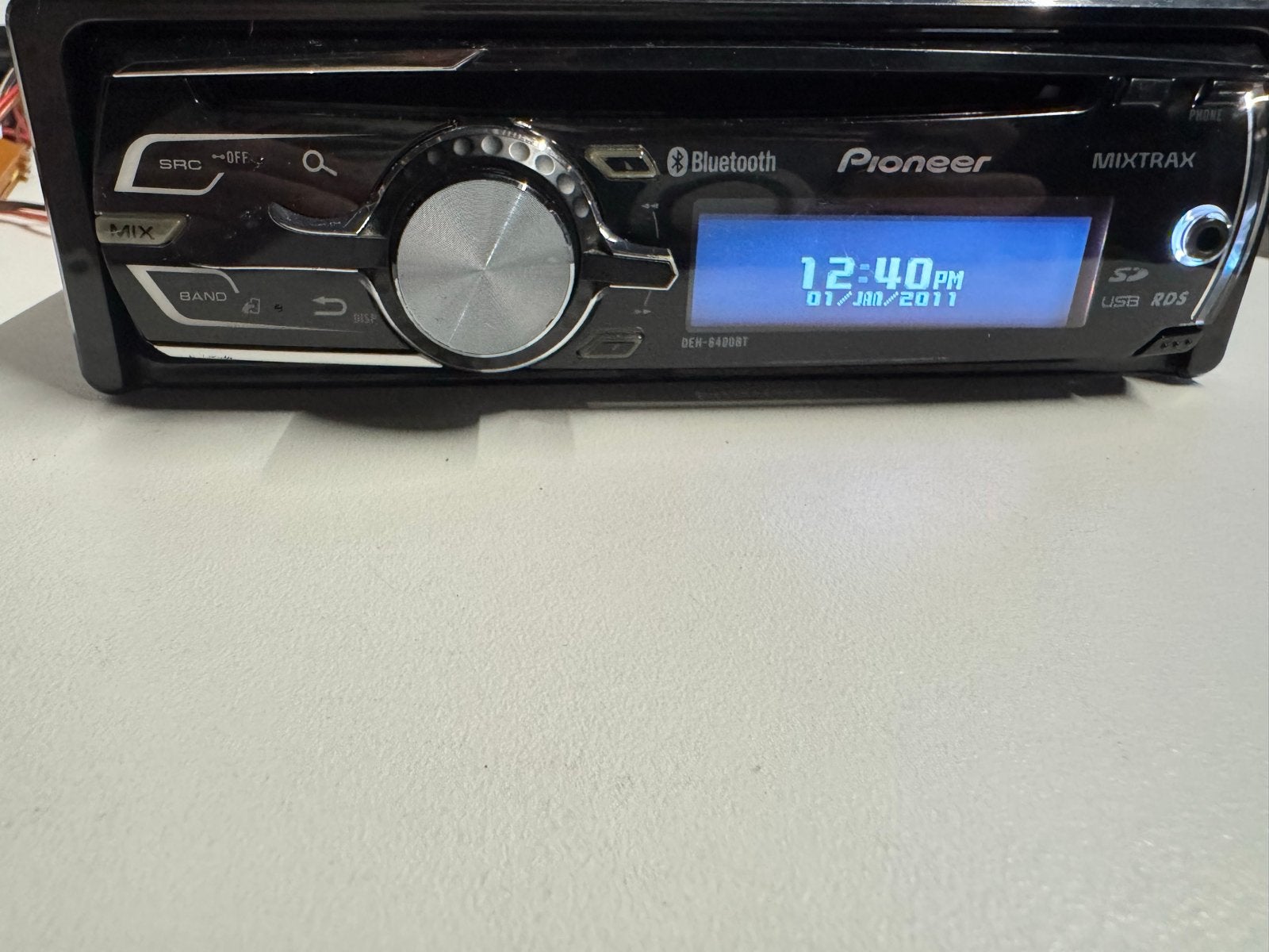 Pioneer DEH-X6400BT Autoradio met Bluetooth USB Aux, Ophalen of Verzenden, Zo goed als nieuw