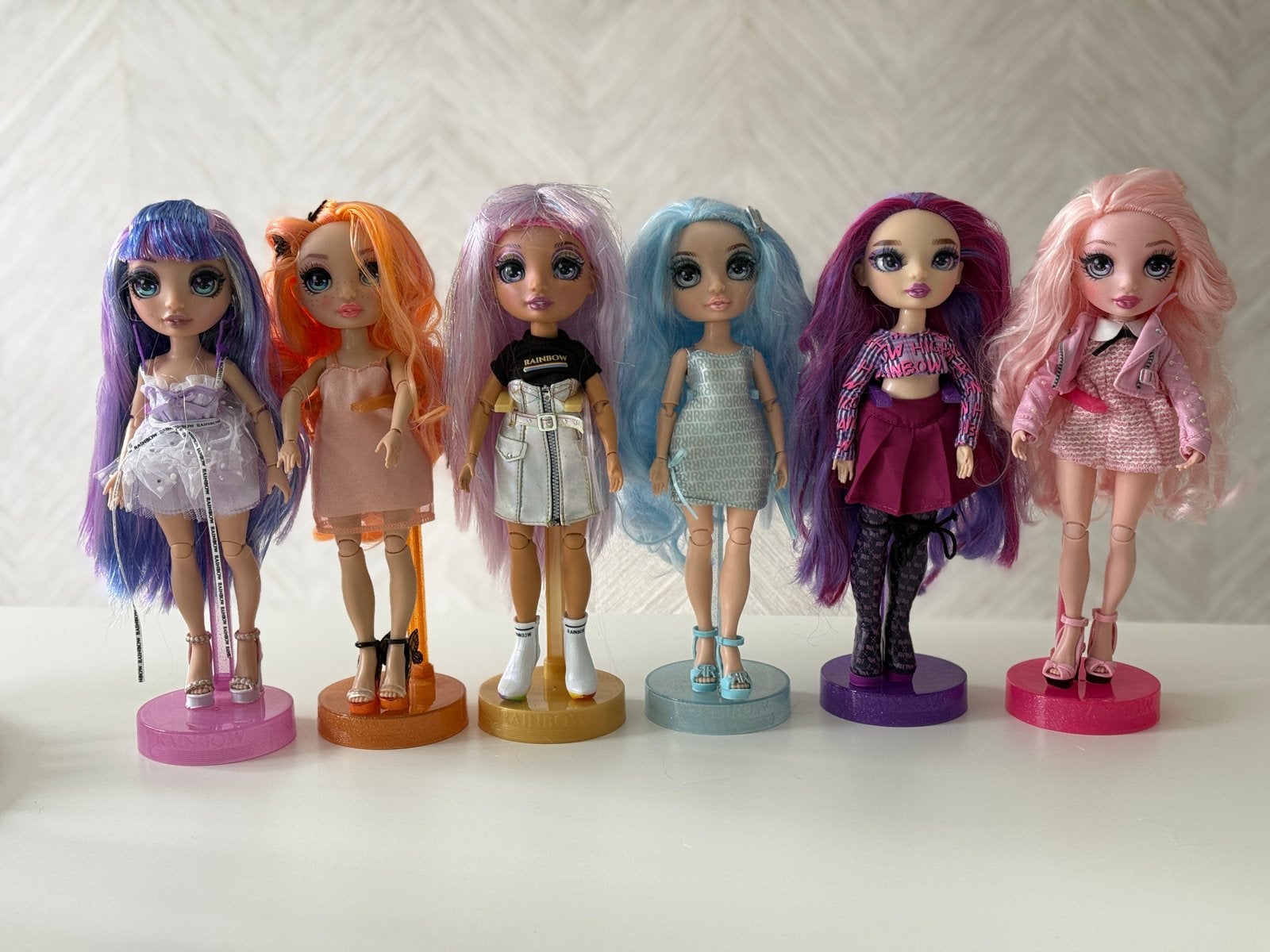 6 Rainbow High poppen met accessoires, Ophalen of Verzenden, Zo goed als nieuw, Overige typen
