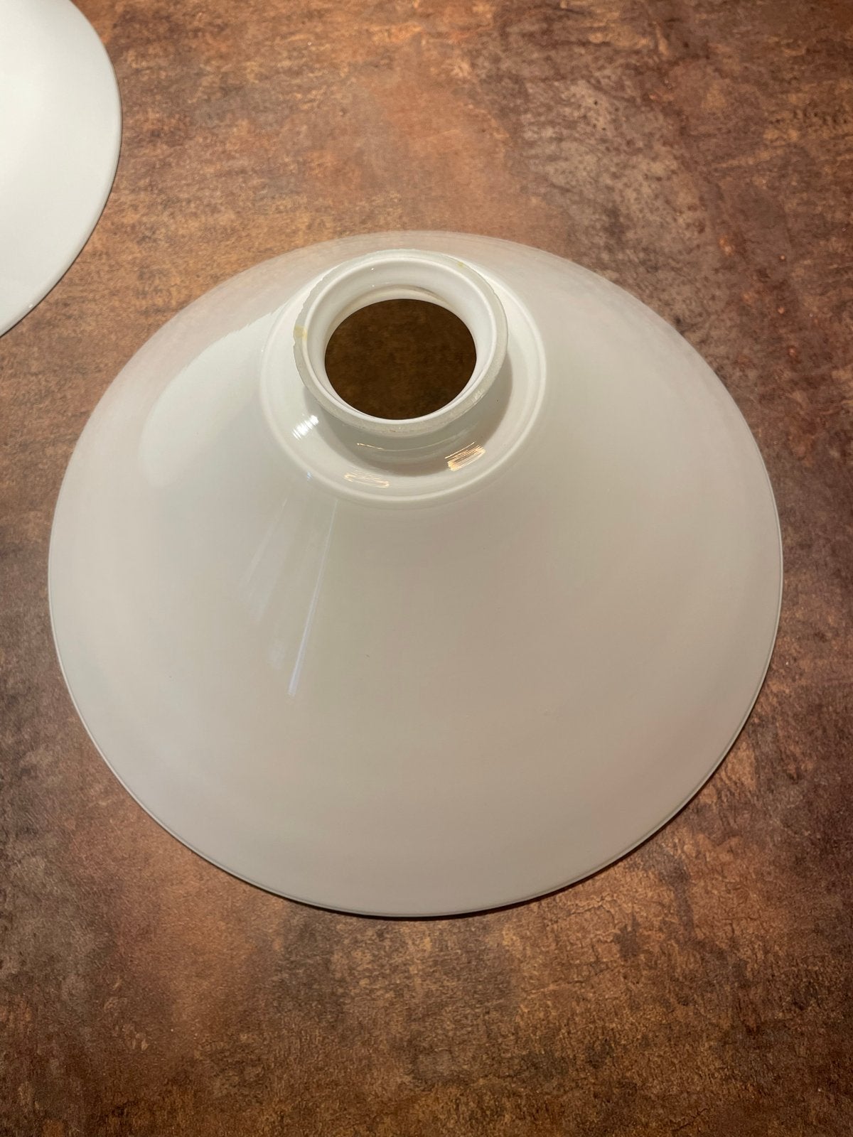 Set van 2 Opaalglazen Lampenkappen - Wit, Rond (30cm), Huis en Inrichting, Lampen | Lampenkappen, Overige typen, Wit, Rond, Ophalen of Verzenden