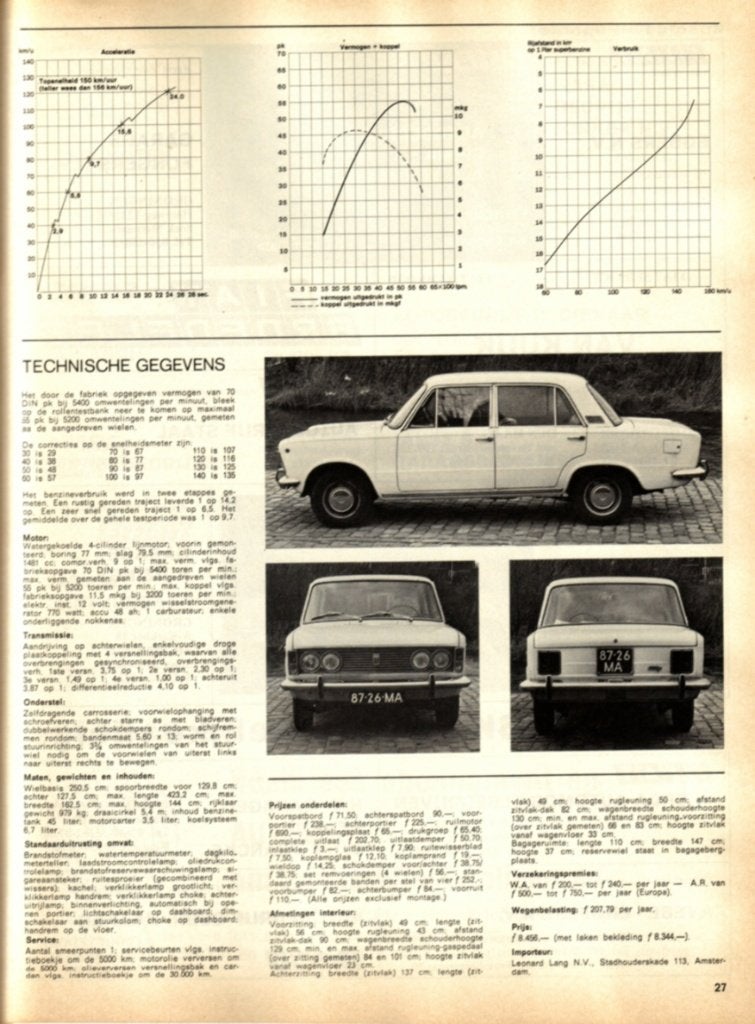 Autovisie test Fiat 125 Polski Maart 1970, Ophalen of Verzenden, Gelezen, Overige merken